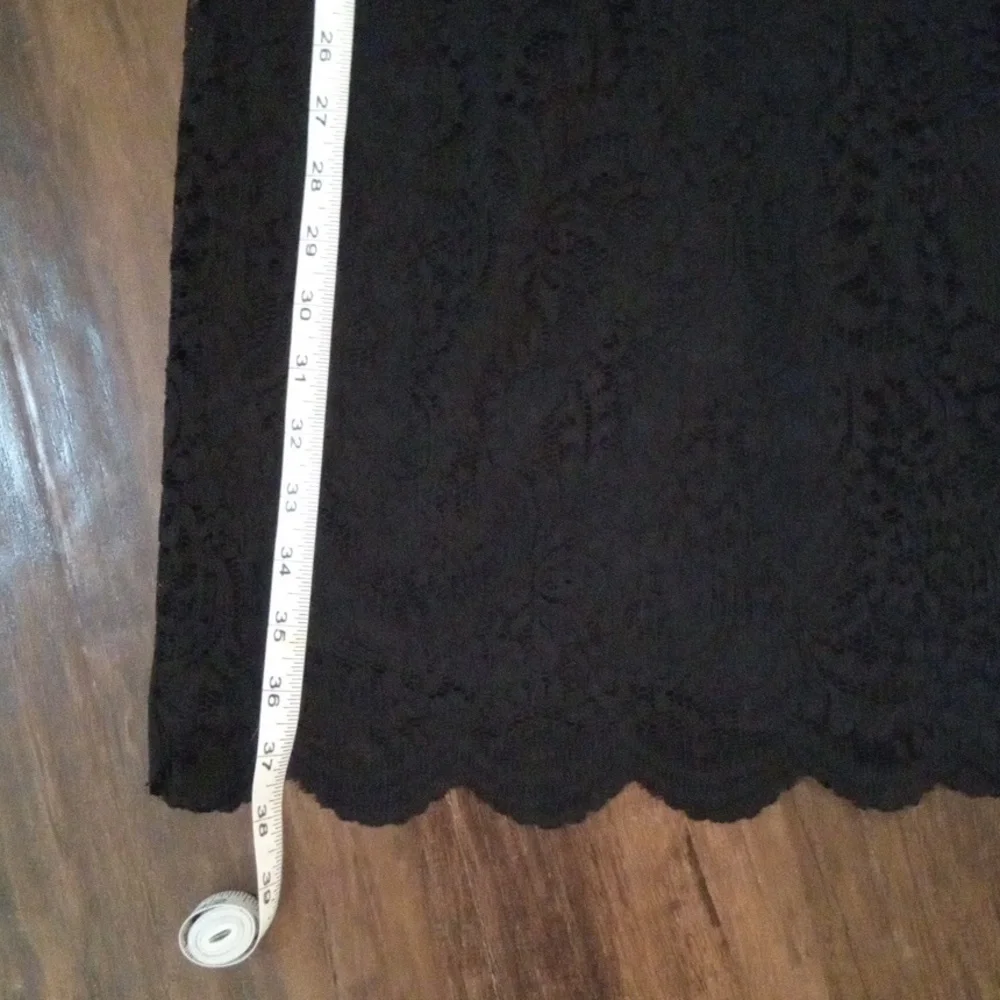 Betsy Johnson Ivory and Black Lace Dress with Collar Size 14 - Picture 10 of 12